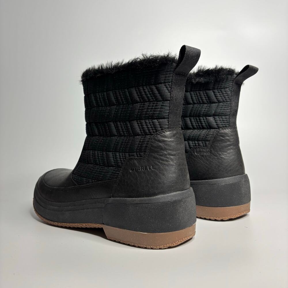 Merrell Haven Bluff Polar Waterproof Boots in Black - Picture 3 of 9